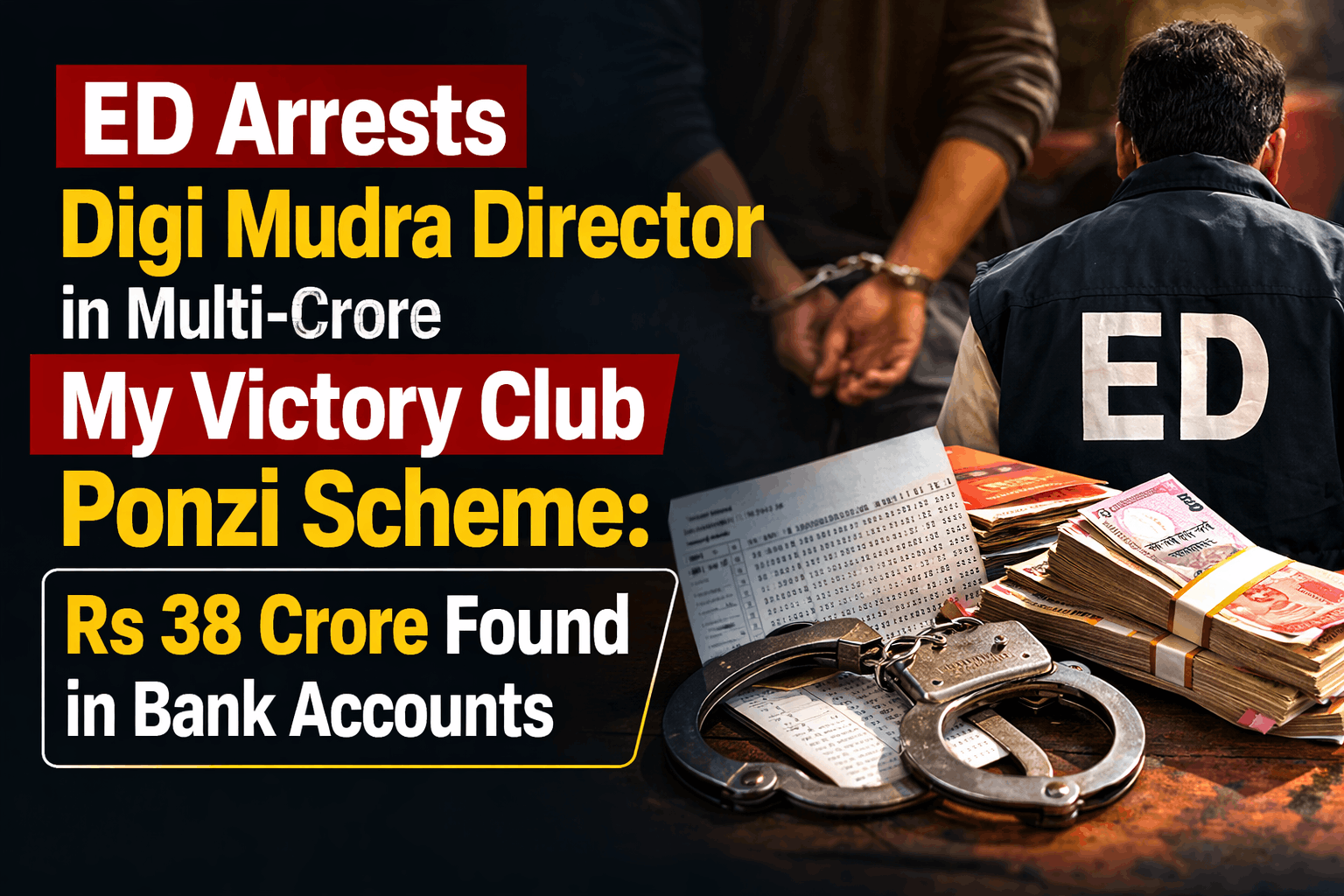 ED Arrests Digi Mudra Director in Multi-Crore My Victory Club Ponzi Scheme Rs 38 Crore Found in Bank Accounts